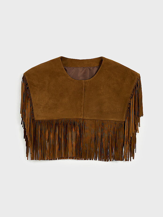 90009 KADIN BOLERO TABA NUBUK - 