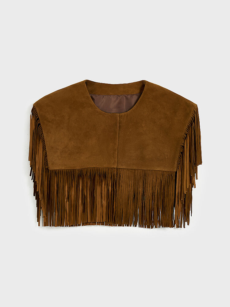 90009 KADIN BOLERO TABA NUBUK - 1