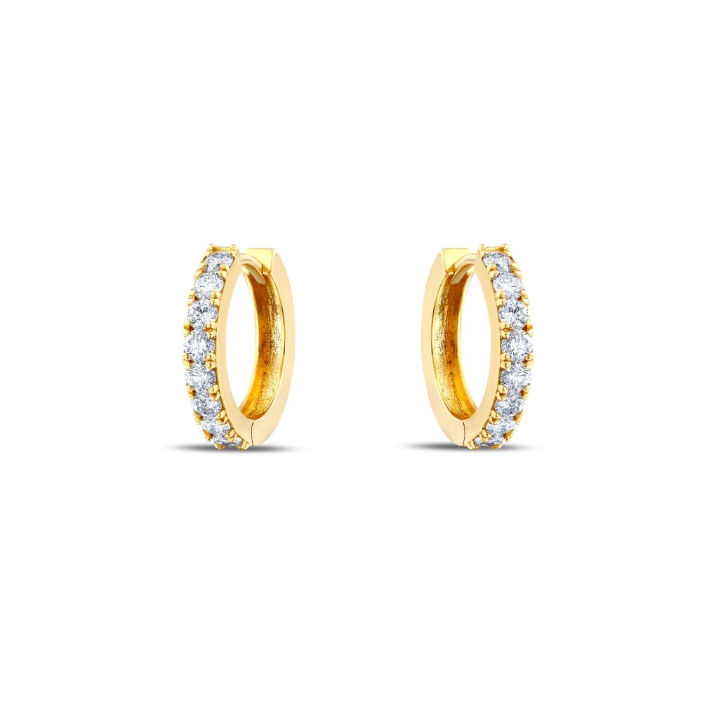 18 AYAR GOLD ALTIN 0,95 KARAT PIRLANTA KÜPE					 - 1