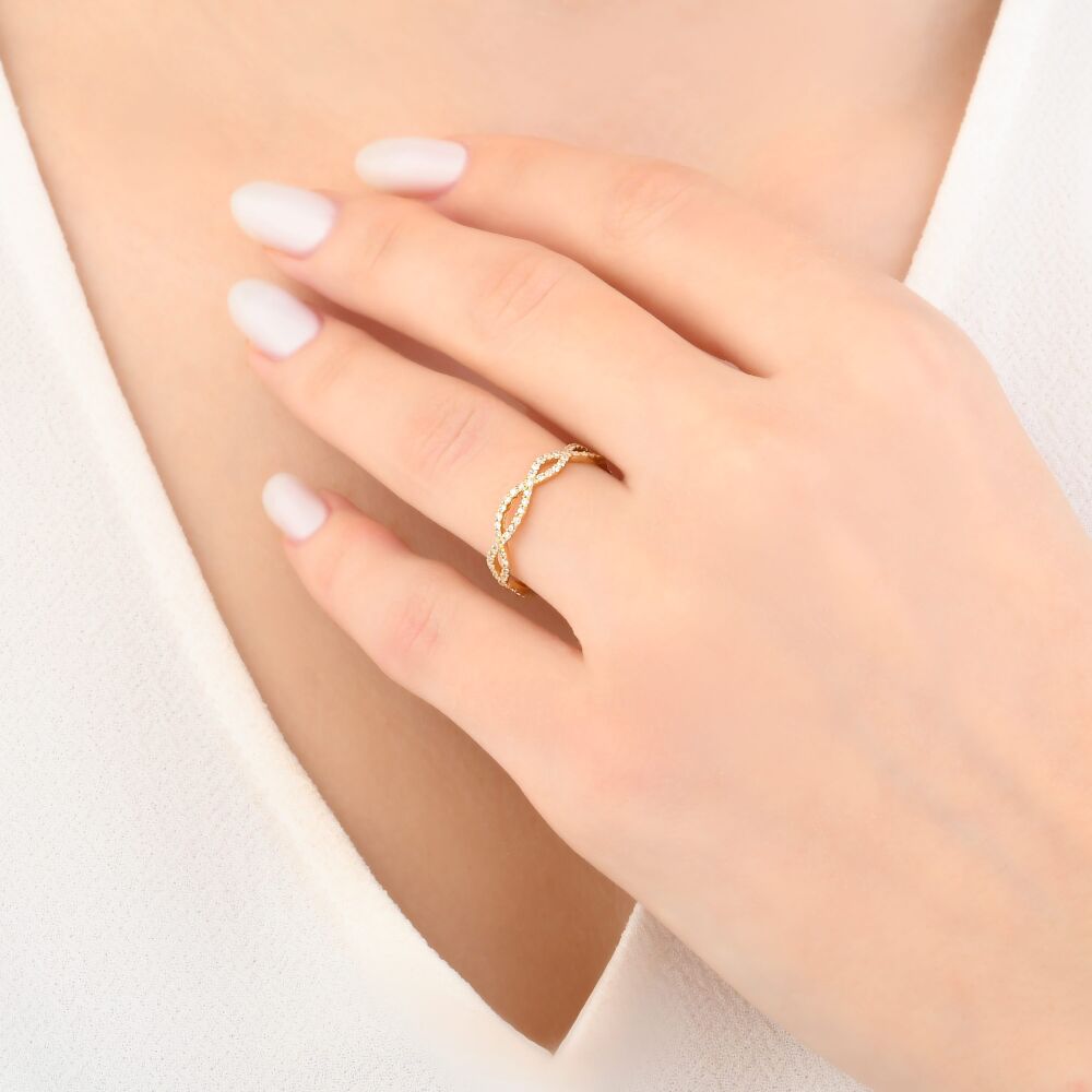 18 AYAR GOLD ALTIN 0,45 KARAT PIRLANTA YÜZÜK					 - 3