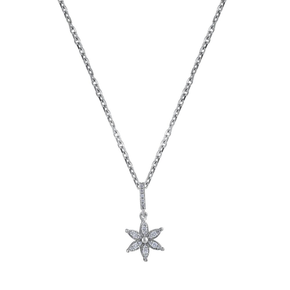 18 AYAR BEYAZ ALTIN 0,12 KARAT PIRLANTA KOLYE					 - 2