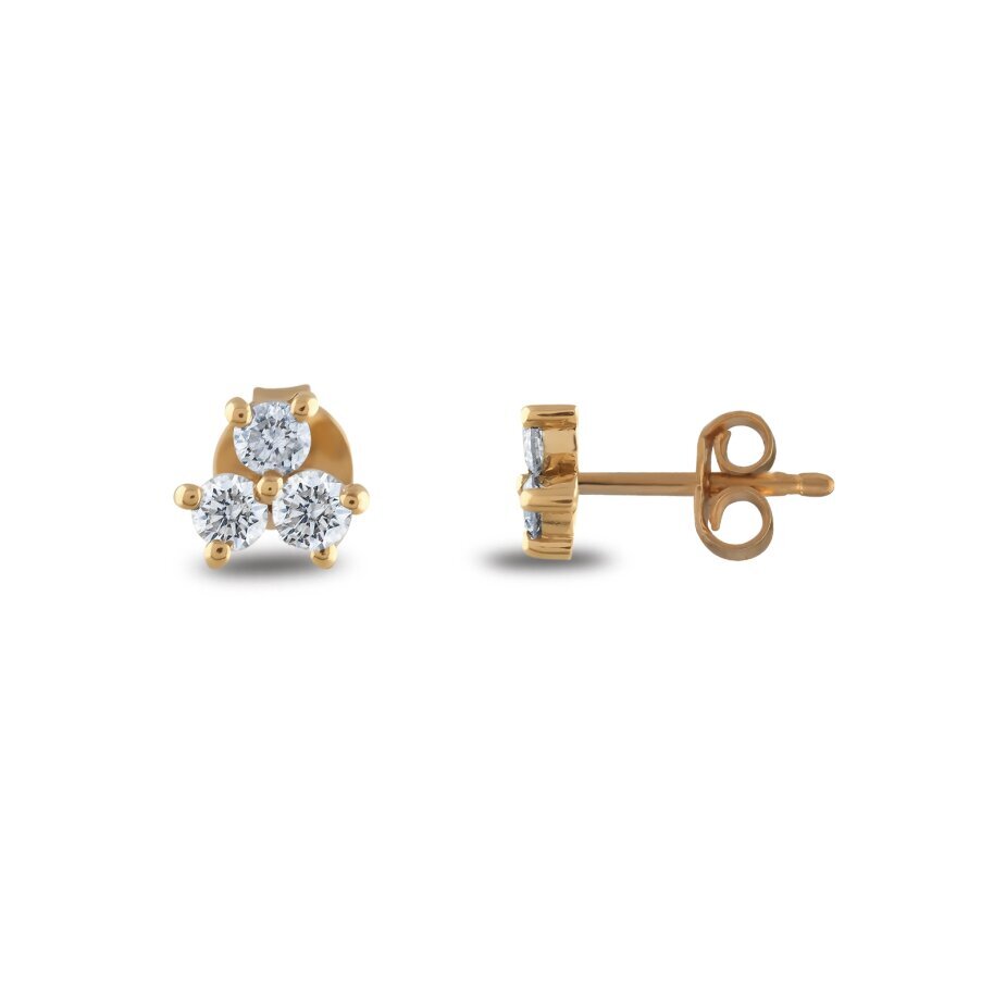 18 AYAR GOLD ALTIN 0,53 KARAT PIRLANTA KÜPE					 - (1)