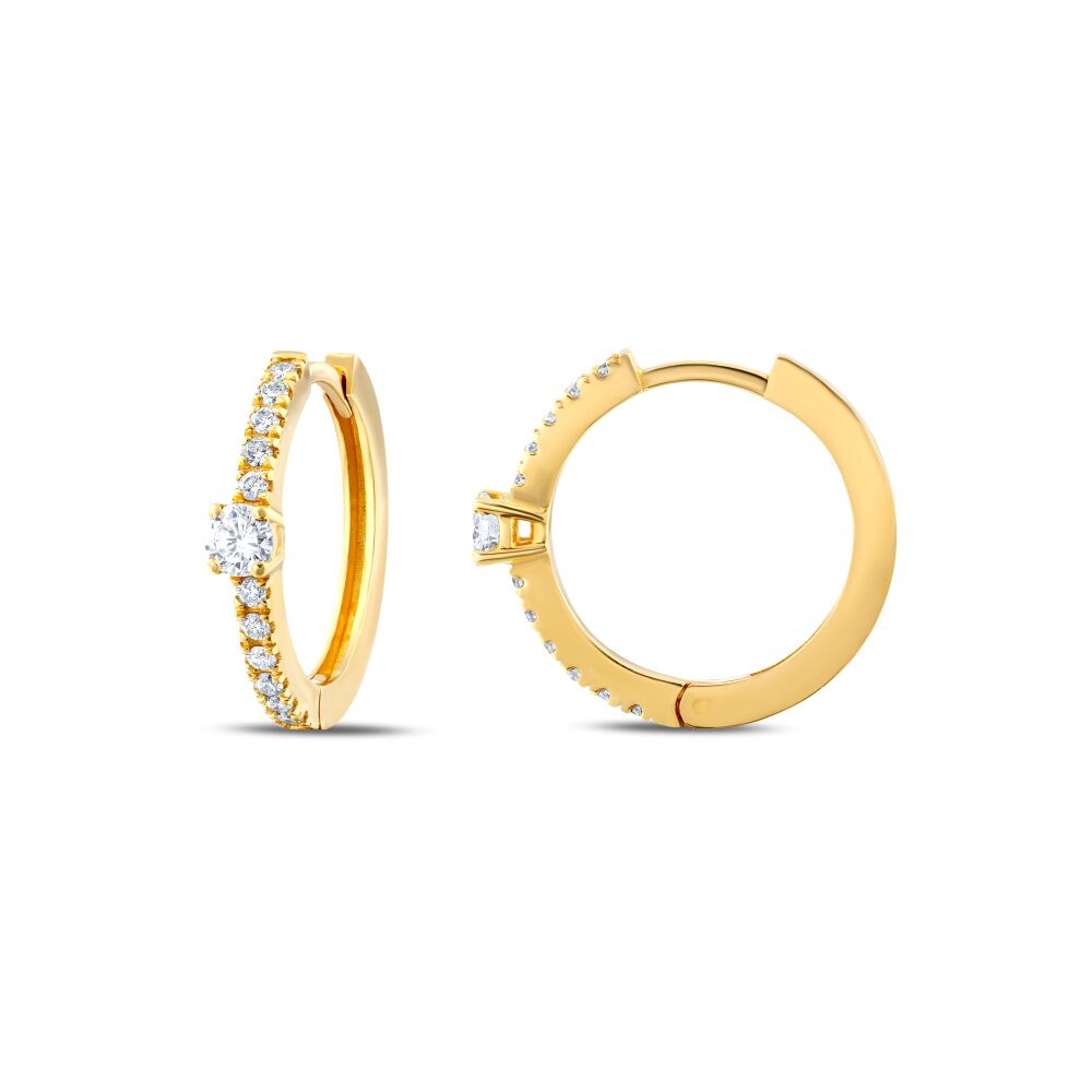 18 AYAR GOLD ALTIN 0,55 KARAT PIRLANTA KÜPE					 - 2