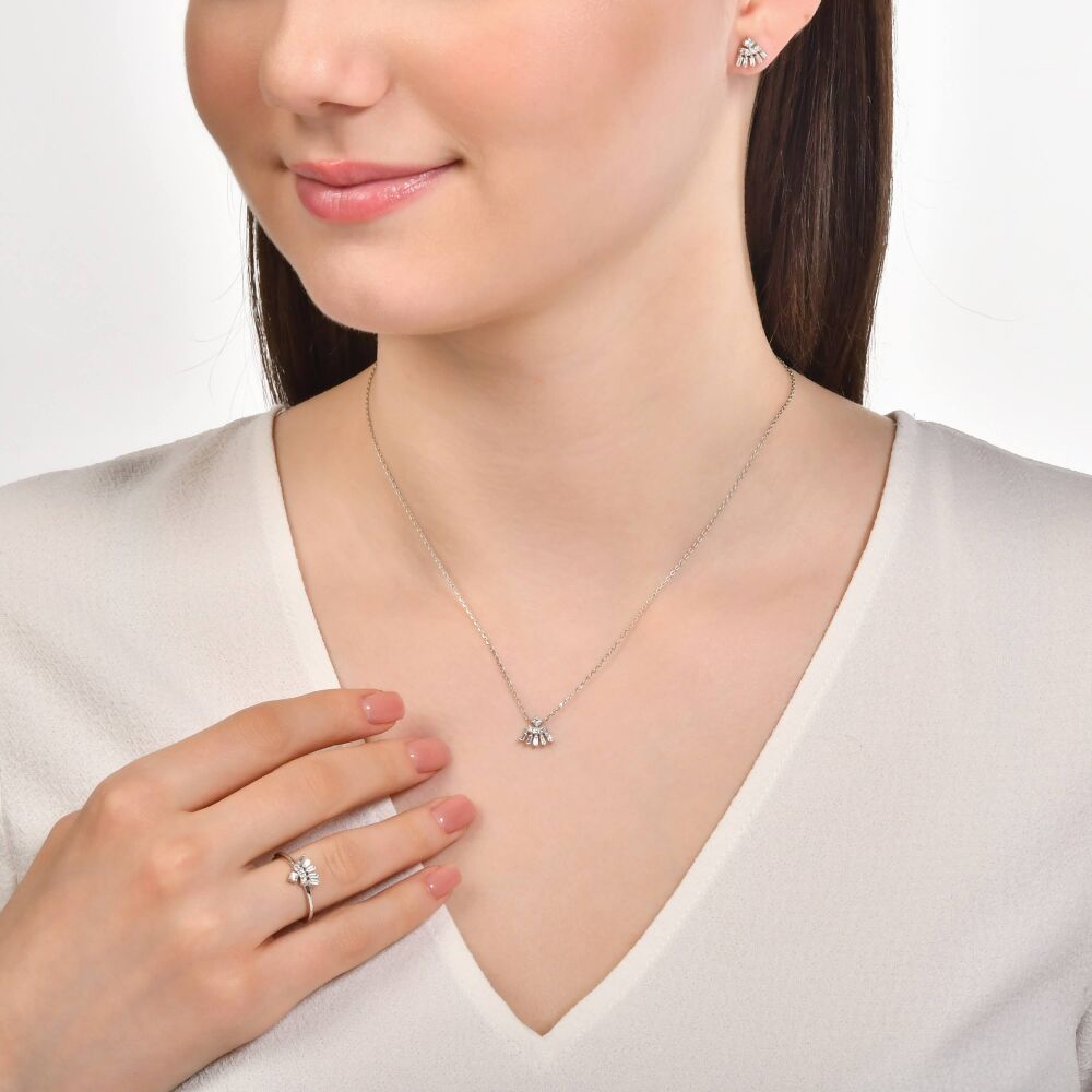 18 AYAR BEYAZ ALTIN 0,18 KARAT PIRLANTA KOLYE					 - 4