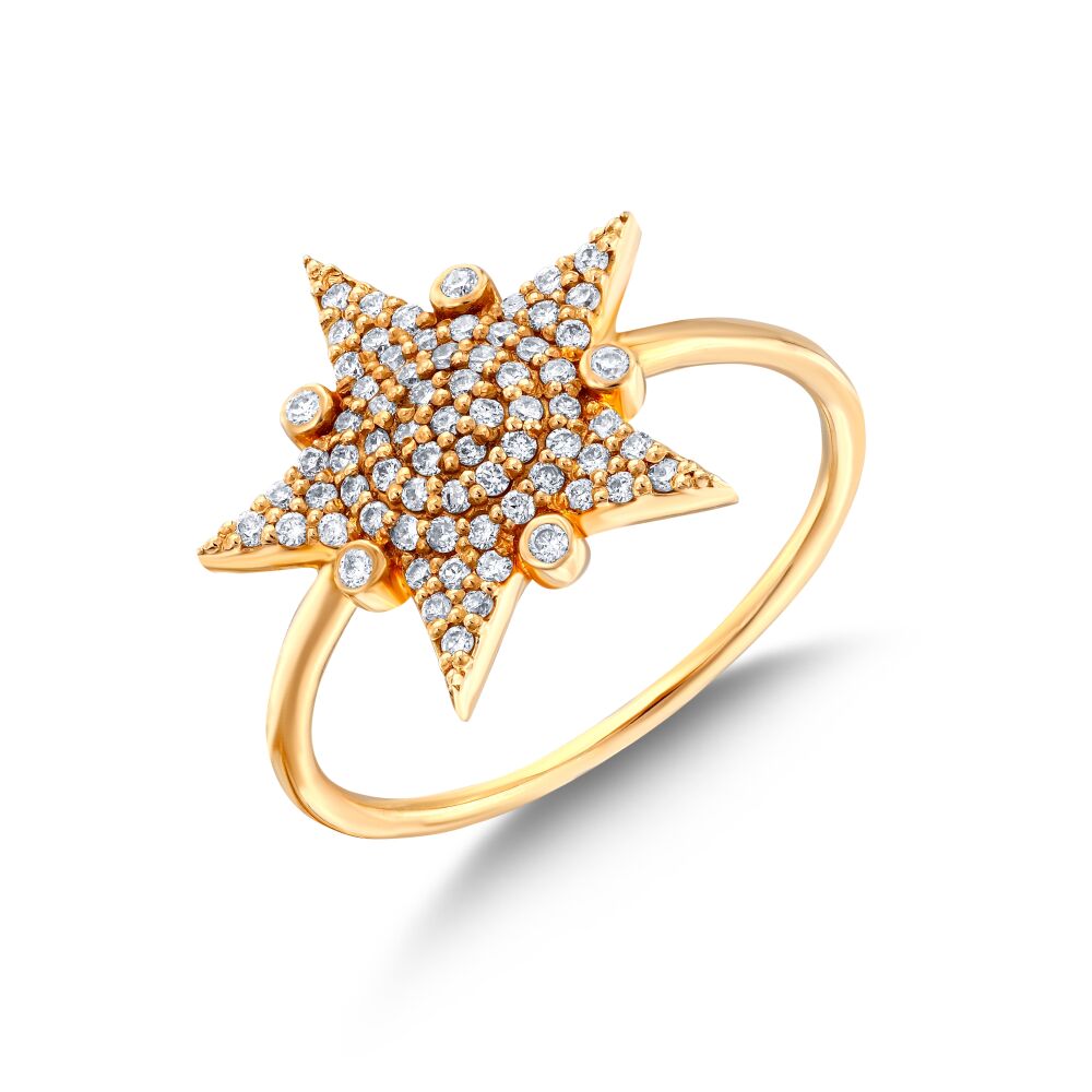 18 AYAR ROSE ALTIN 0,31 KARAT PIRLANTA YÜZÜK					 - 2