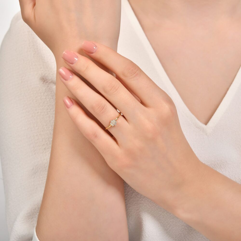 18 AYAR GOLD ALTIN 0,17 KARAT PIRLANTA YÜZÜK					 - 3