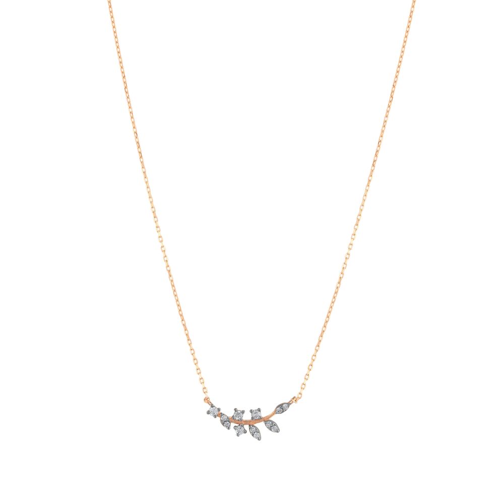 14 AYAR ROSE ALTIN 0,18 CT PIRLANTA KOLYE					 - 1