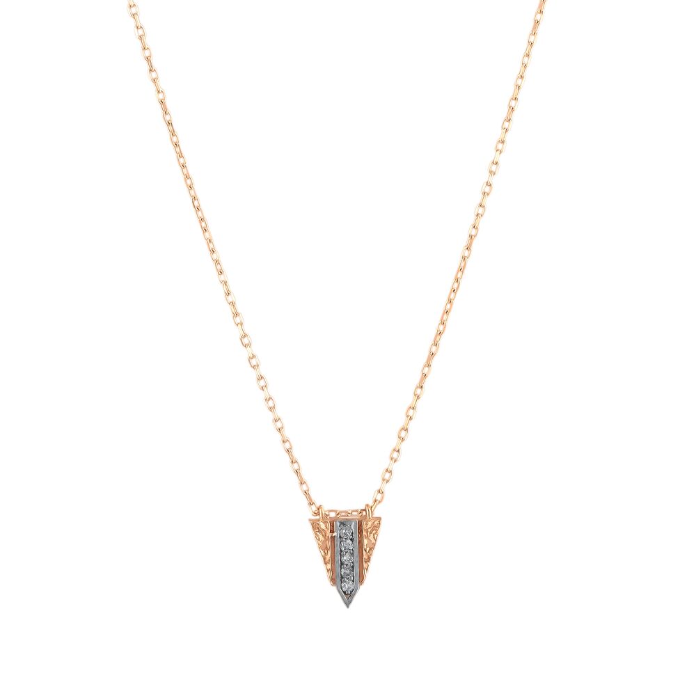 14 AYAR ROSE ALTIN 0,03 CT PIRLANTA KOLYE					 - 1