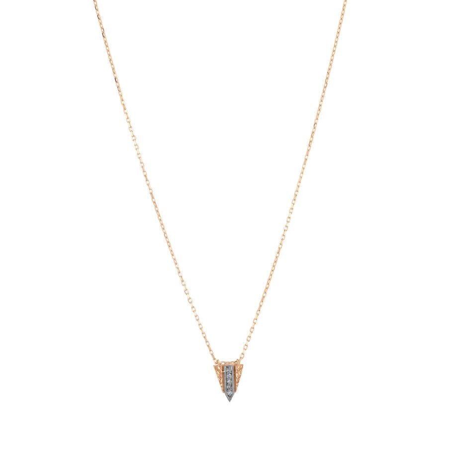 14 AYAR ROSE ALTIN 0,03 CT PIRLANTA KOLYE					 - (1)