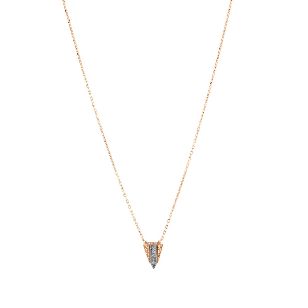 14 AYAR ROSE ALTIN 0,03 CT PIRLANTA KOLYE					 - 2