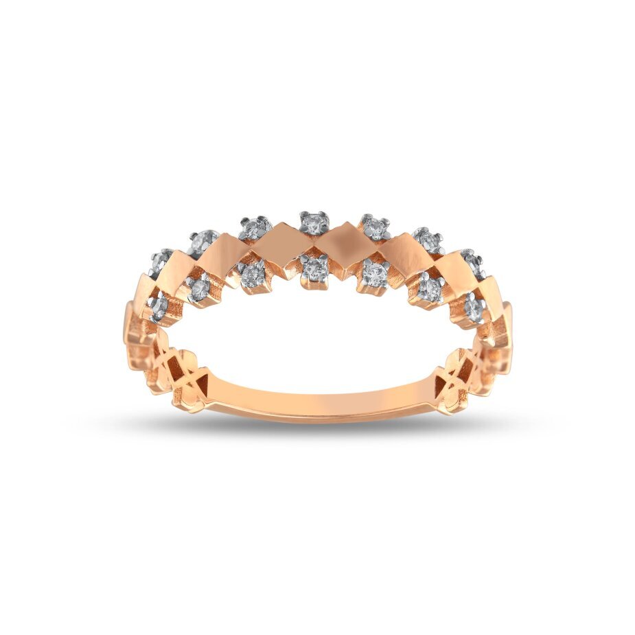 14 AYAR ROSE ALTIN 0,06 CT PIRLANTA YÜZÜK					 - 