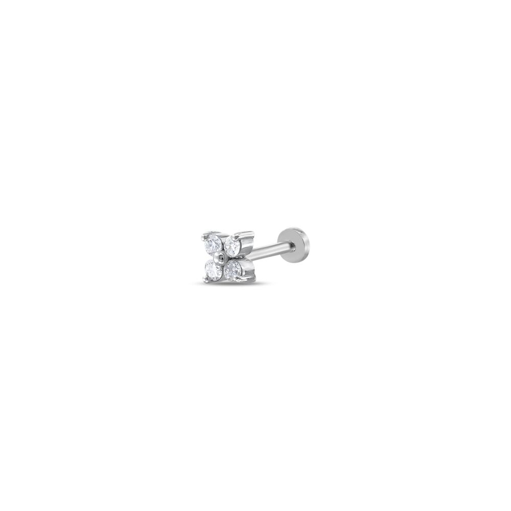 14 AYAR BEYAZ ALTIN 0,09 CT PIRLANTA TRAGUS					 - 1
