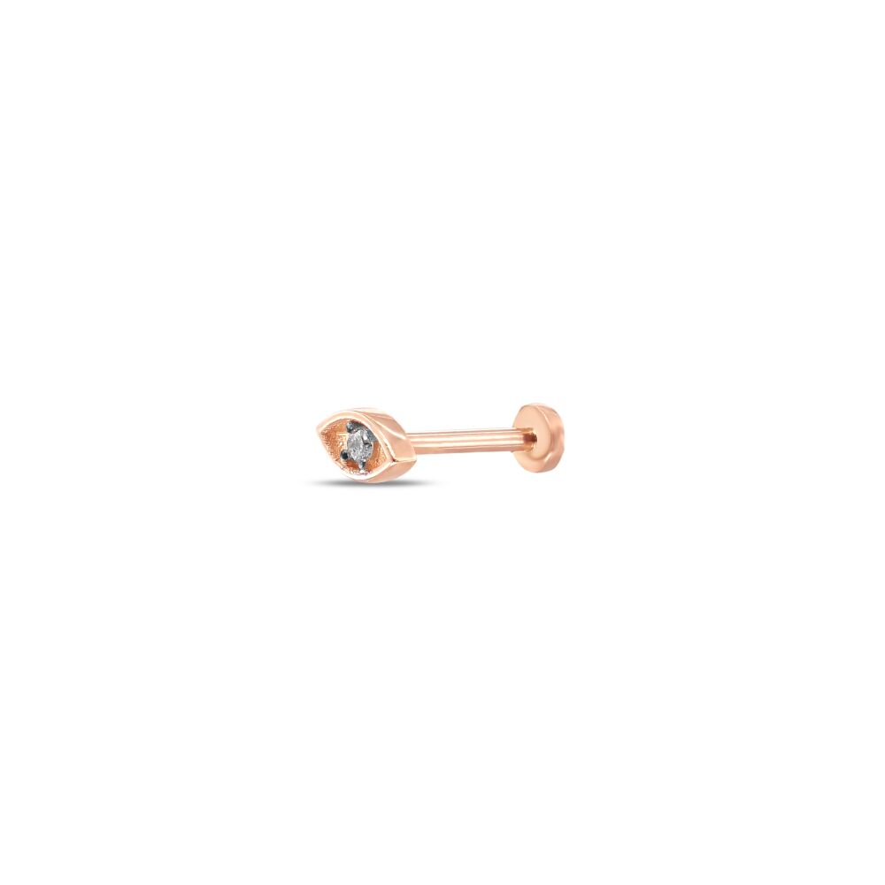 14 AYAR ROSE ALTIN 0,02 CT GÖZ PIRLANTA TRAGUS					 - 1