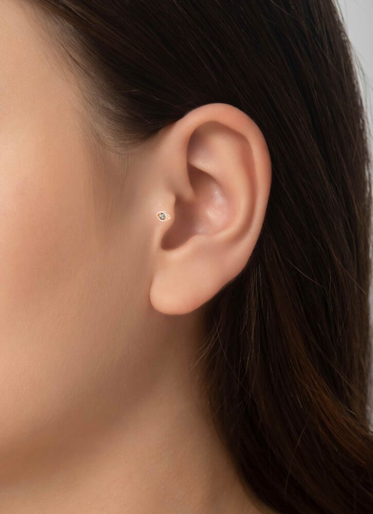 14 AYAR ROSE ALTIN 0,02 CT GÖZ PIRLANTA TRAGUS					 - 2